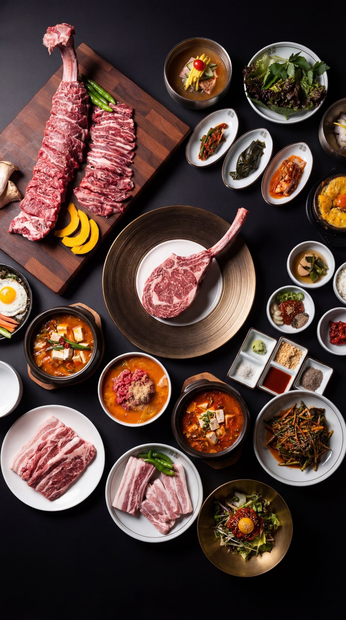 고기 한상차림 테이블 연출